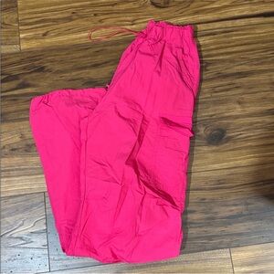 Love Tree Hot Pink bubble cargo Pants small
